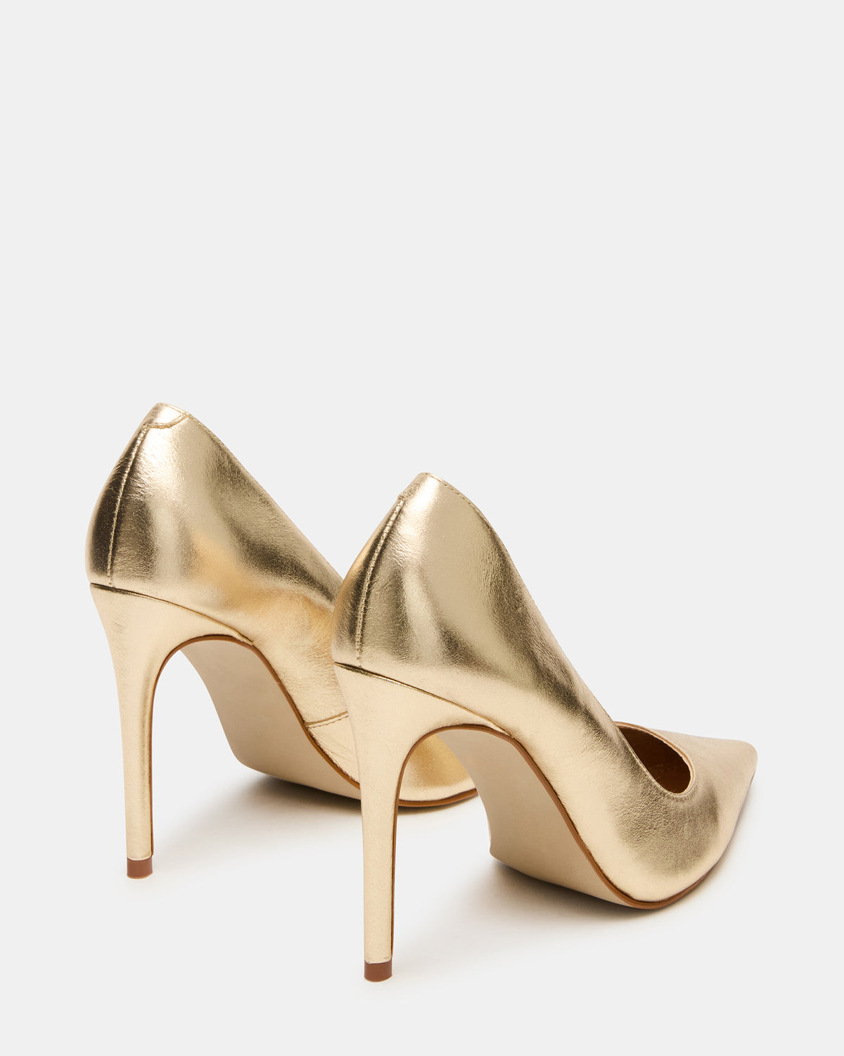 NOIR Gold Leather Pointed-Toe Stiletto Pump Women's Heels - Steve Madden