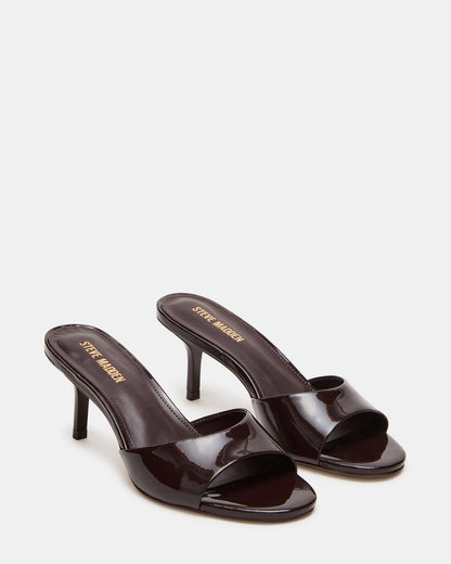 KENDRIX Brown Leather Women's Mule Heel - Steve Madden