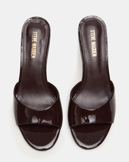 KENDRIX Brown Leather Women's Mule Heel - Steve Madden