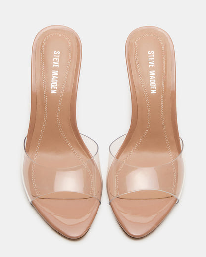SANTI Clear Pointed-Toe Mule Women's Heel - Steve Madden