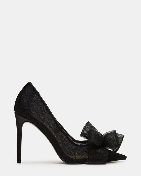 TAFFY Black Bow Pointed-Toe Stiletto Pump Women's Heel - Steve Madden