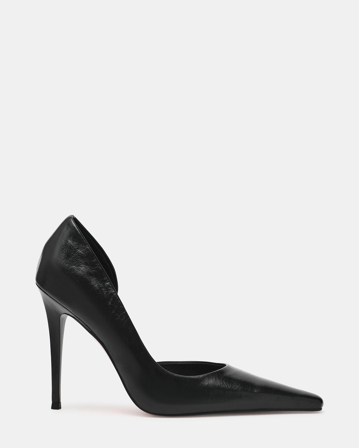 ELEGANT Black Leather Pointed-Toe Stiletto Pump Women's Heel - Steve Madden
