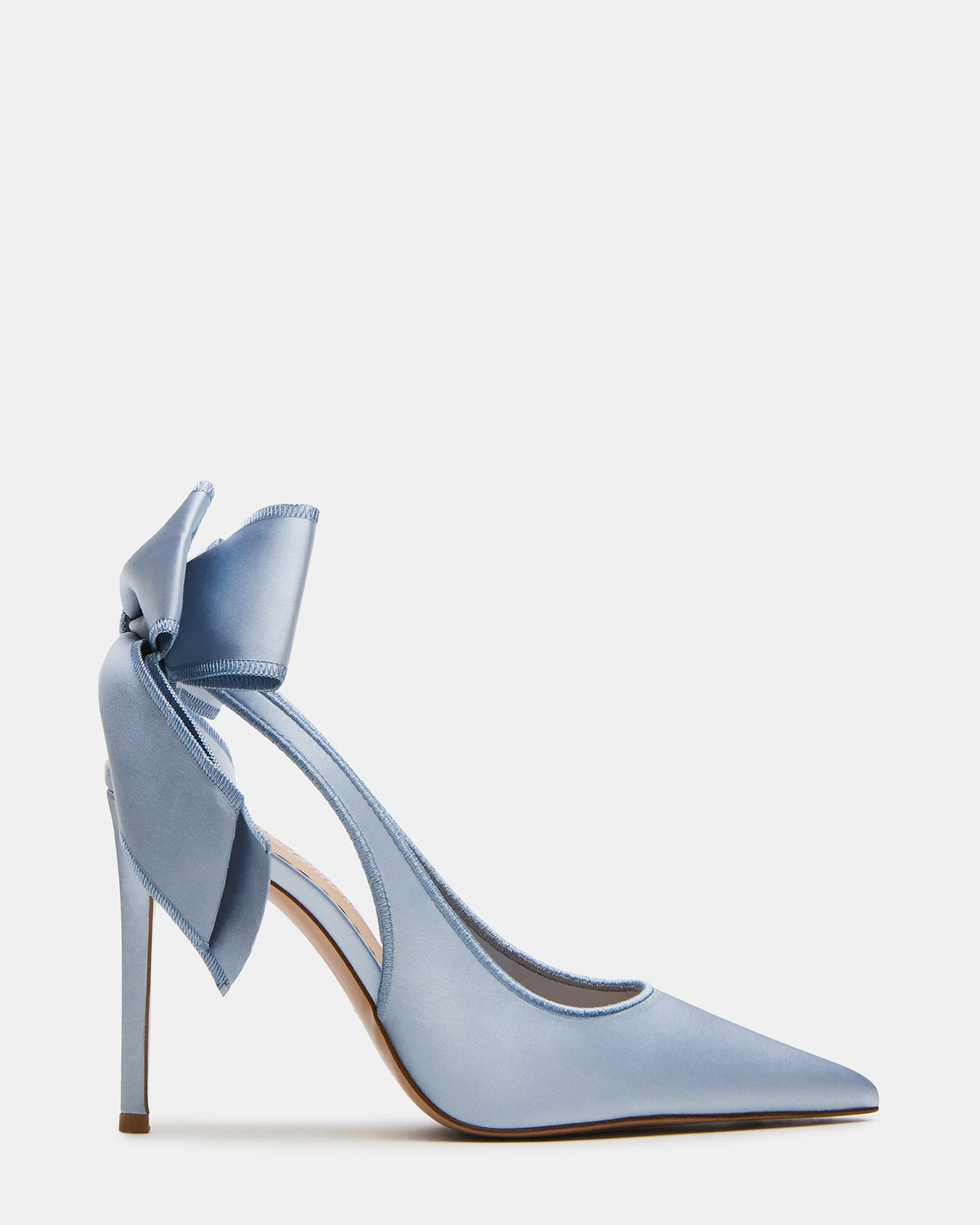 TEACUP Blue Satin Women's Pointed-Toe Slingback Heel - Steve Madden