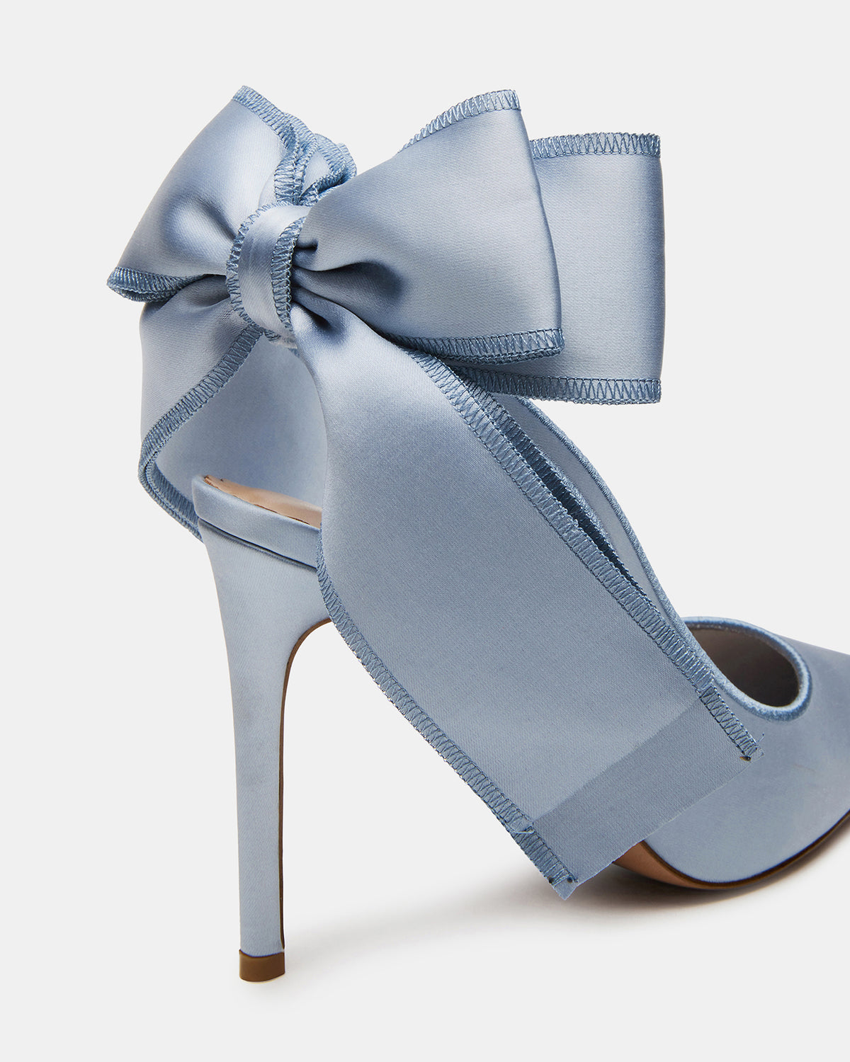 TEACUP Blue Satin Women's Pointed-Toe Slingback Heel - Steve Madden