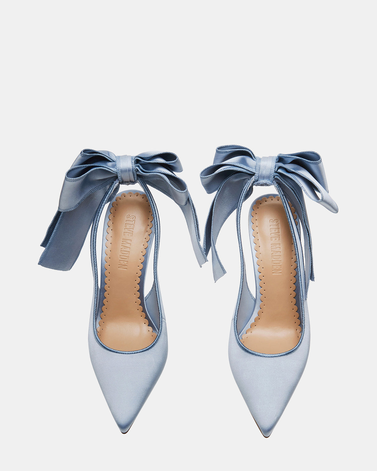 TEACUP Blue Satin Women's Pointed-Toe Slingback Heel - Steve Madden