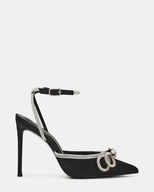 VIABLE Black Women's Rhinestone-Embellished Stilettos - Steve Madden