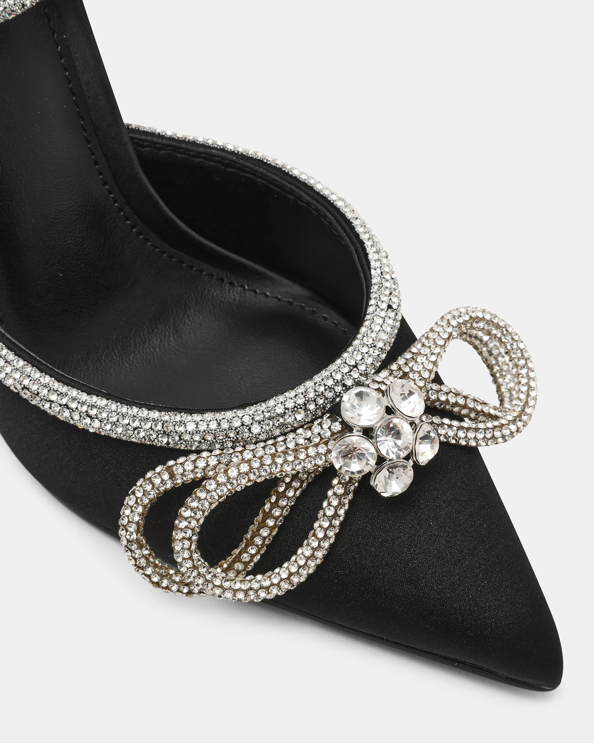 VIABLE Black Women's Rhinestone-Embellished Stilettos - Steve Madden