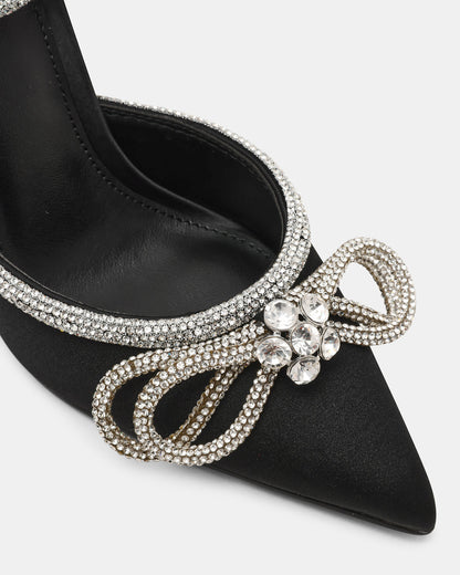 VIABLE Black Women's Rhinestone-Embellished Stilettos - Steve Madden