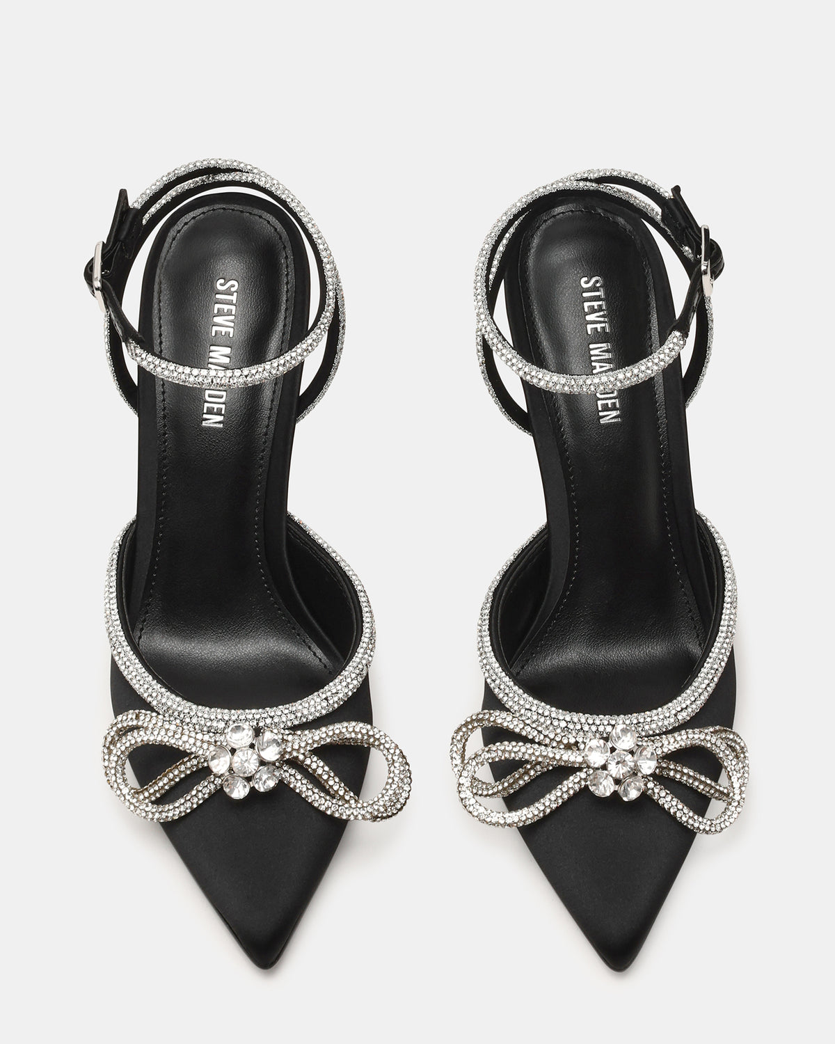 VIABLE Black Women's Rhinestone-Embellished Stilettos - Steve Madden