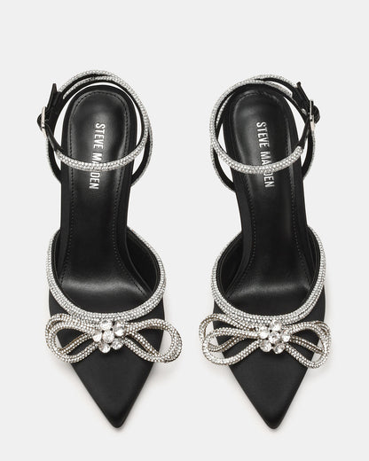VIABLE Black Women's Rhinestone-Embellished Stilettos - Steve Madden
