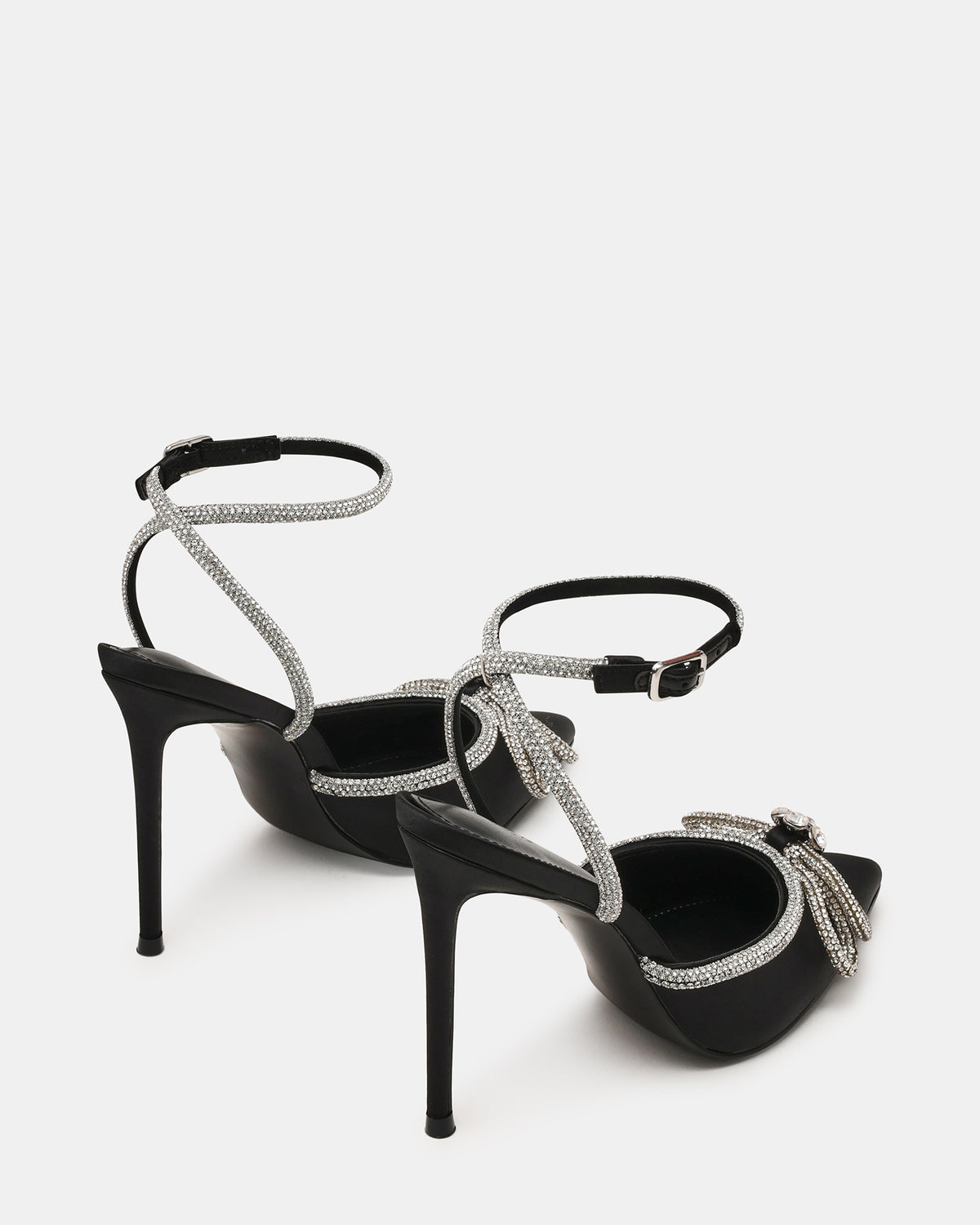 VIABLE Black Women's Rhinestone-Embellished Stilettos - Steve Madden