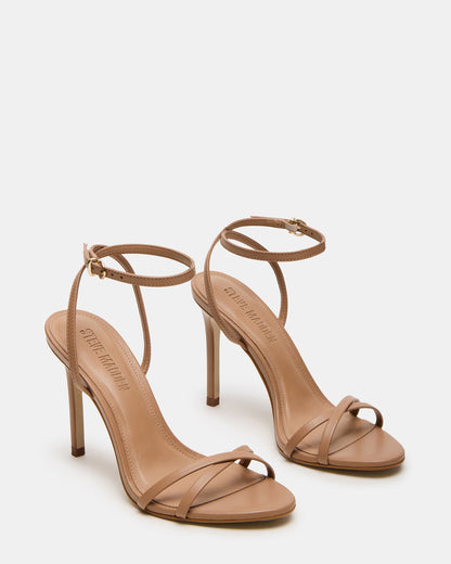 JYPSEY Tan Leather Strappy Stiletto Women's Heel - Steve Madden