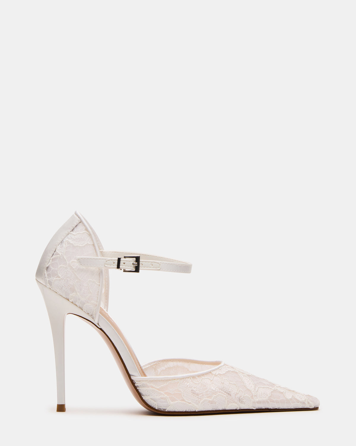 AVANT White Lace Pointed-Toe Stiletto Pump Women's Heel - Steve Madden