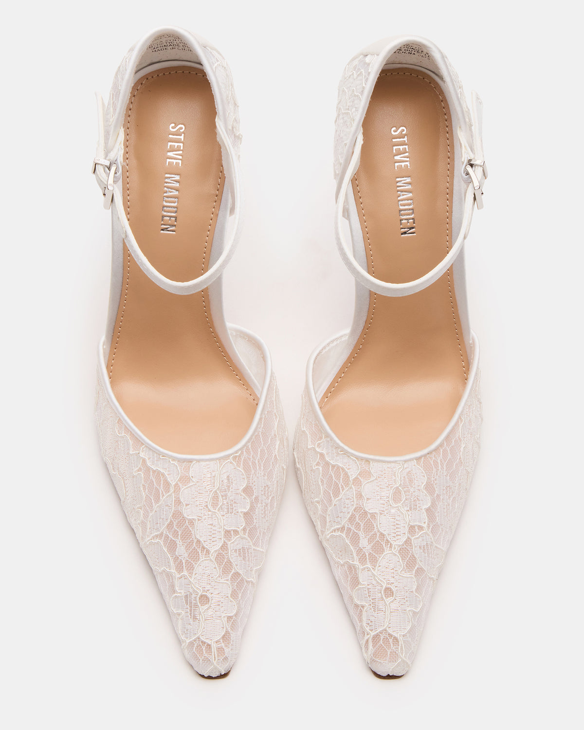 AVANT White Lace Pointed-Toe Stiletto Pump Women's Heel - Steve Madden