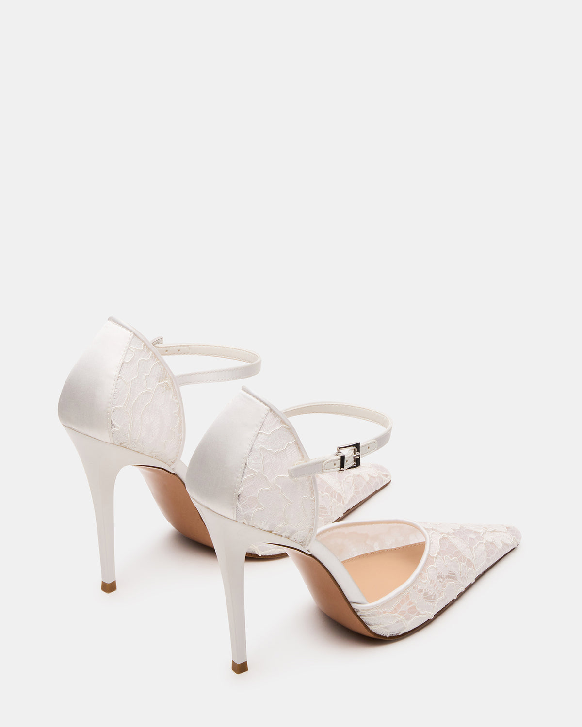 AVANT White Lace Pointed-Toe Stiletto Pump Women's Heel - Steve Madden