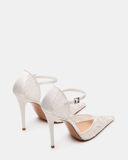 AVANT White Lace Pointed-Toe Stiletto Pump Women's Heel - Steve Madden