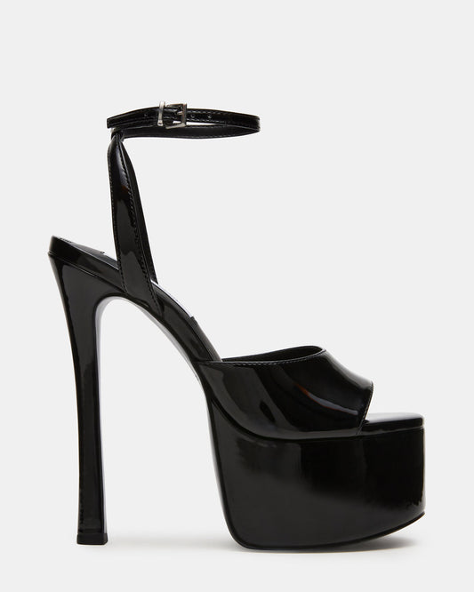 OLYSSIA Black Platform Stiletto Ankle Strap Women's Heel - Steve Madden