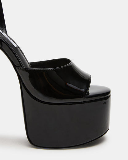 OLYSSIA Black Platform Stiletto Ankle Strap Women's Heel - Steve Madden