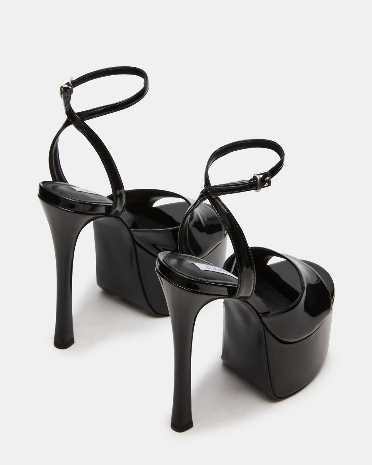 OLYSSIA Black Platform Stiletto Ankle Strap Women's Heel - Steve Madden