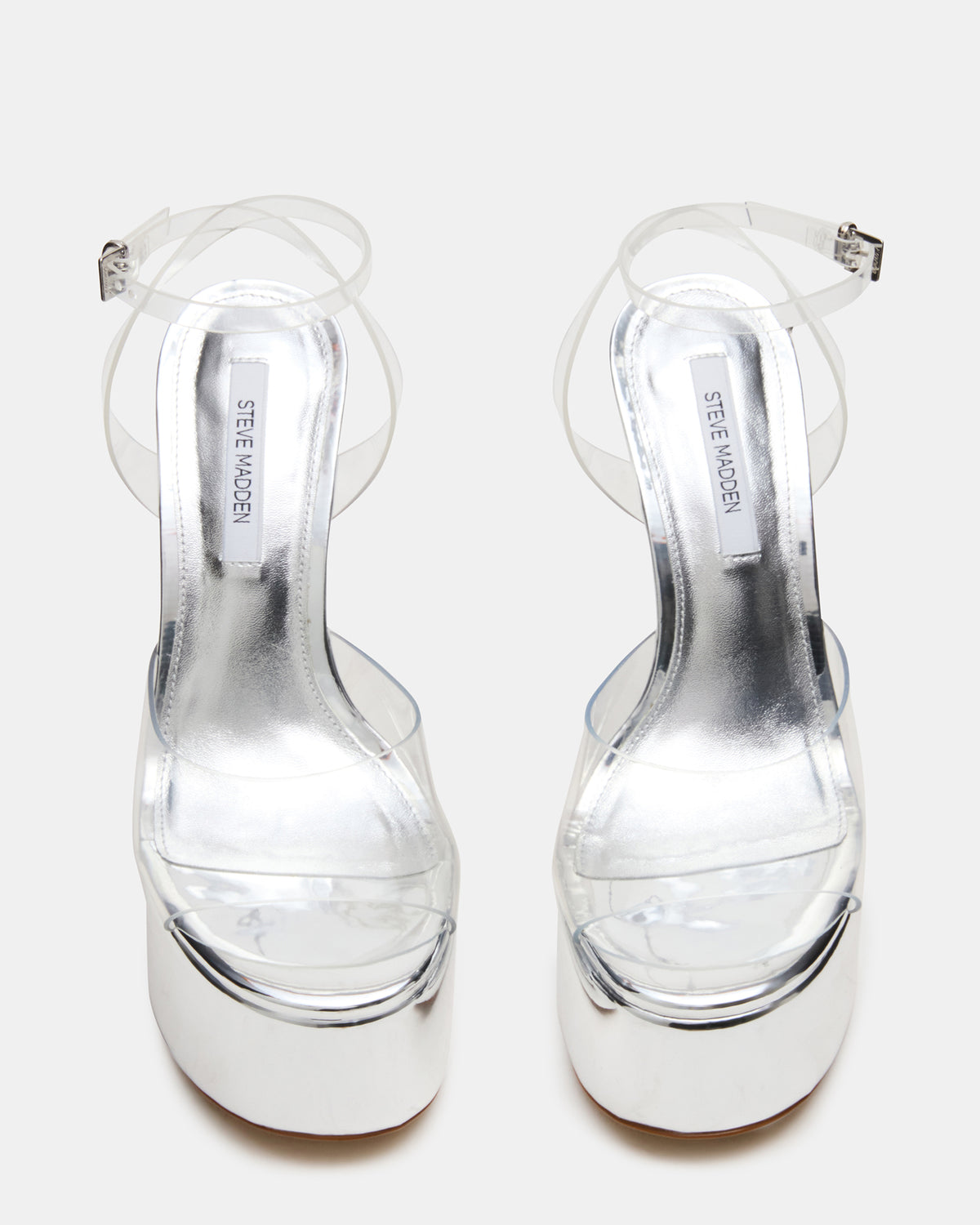 OLYSSIA Clear Platform Stiletto Ankle Strap Women's Heel - Steve Madden