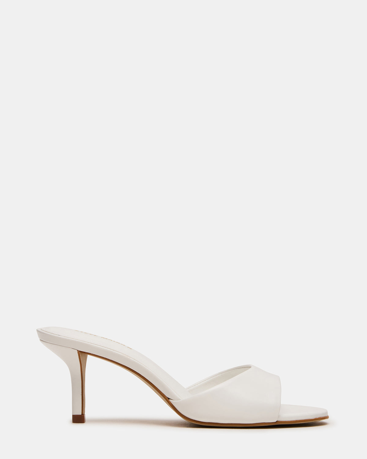 KENDRIX White Leather Mule Stiletto Women's Heel - Steve Madden