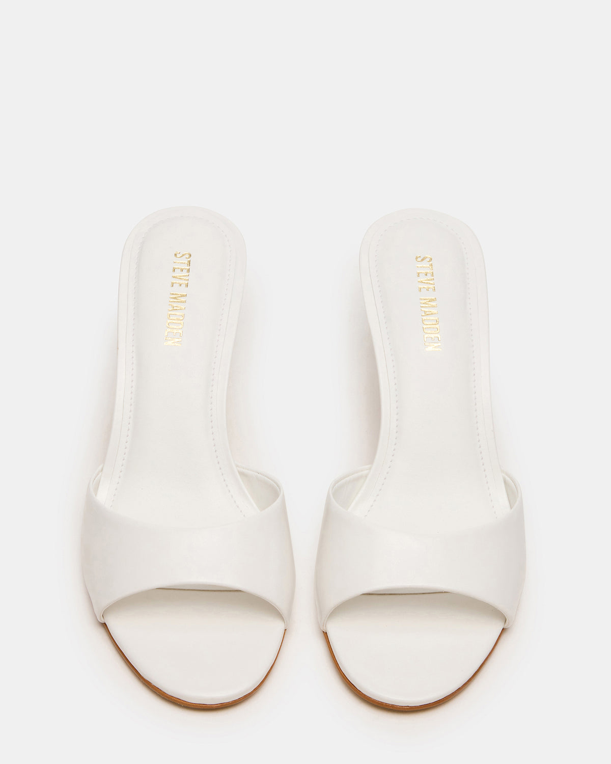 KENDRIX White Leather Mule Stiletto Women's Heel - Steve Madden
