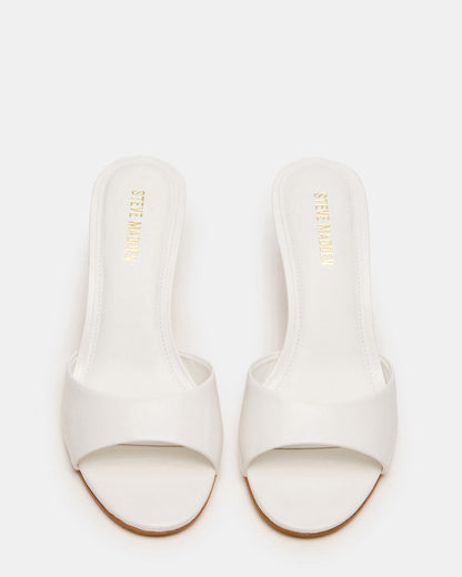 KENDRIX White Leather Mule Stiletto Women's Heel - Steve Madden