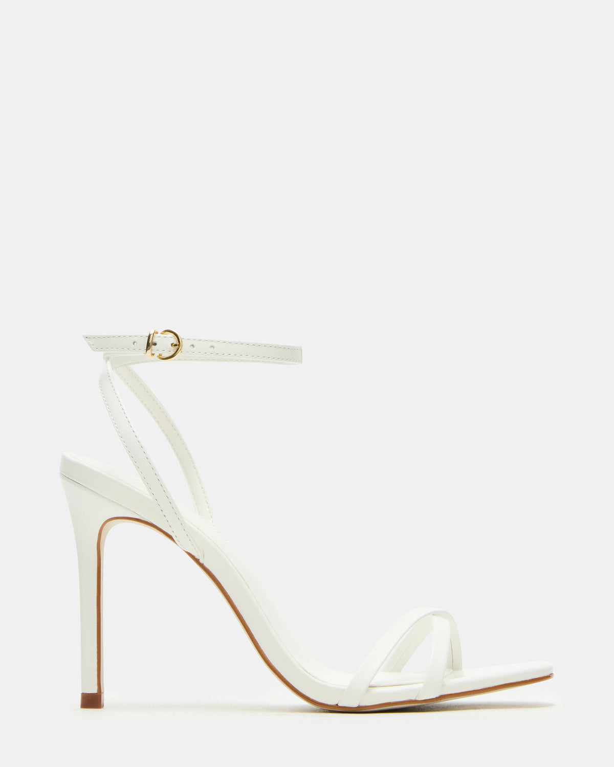 JYPSEY White Leather Strappy Stiletto Women's Heel - Steve Madden