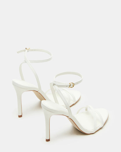 JYPSEY White Leather Strappy Stiletto Women's Heel - Steve Madden