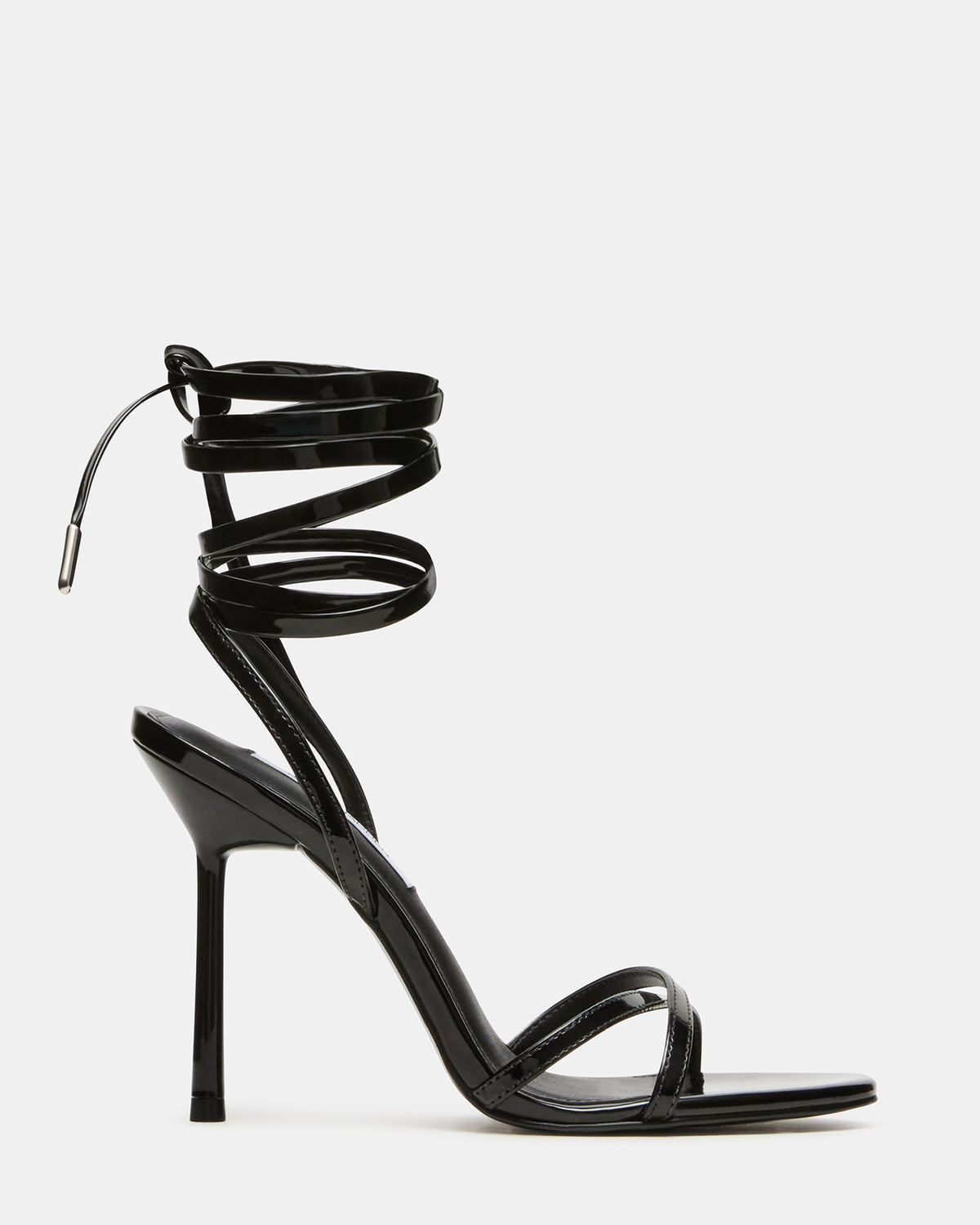 NERI Black Patent Strappy Stiletto Round-Toe Women's Heel - Steve Madden