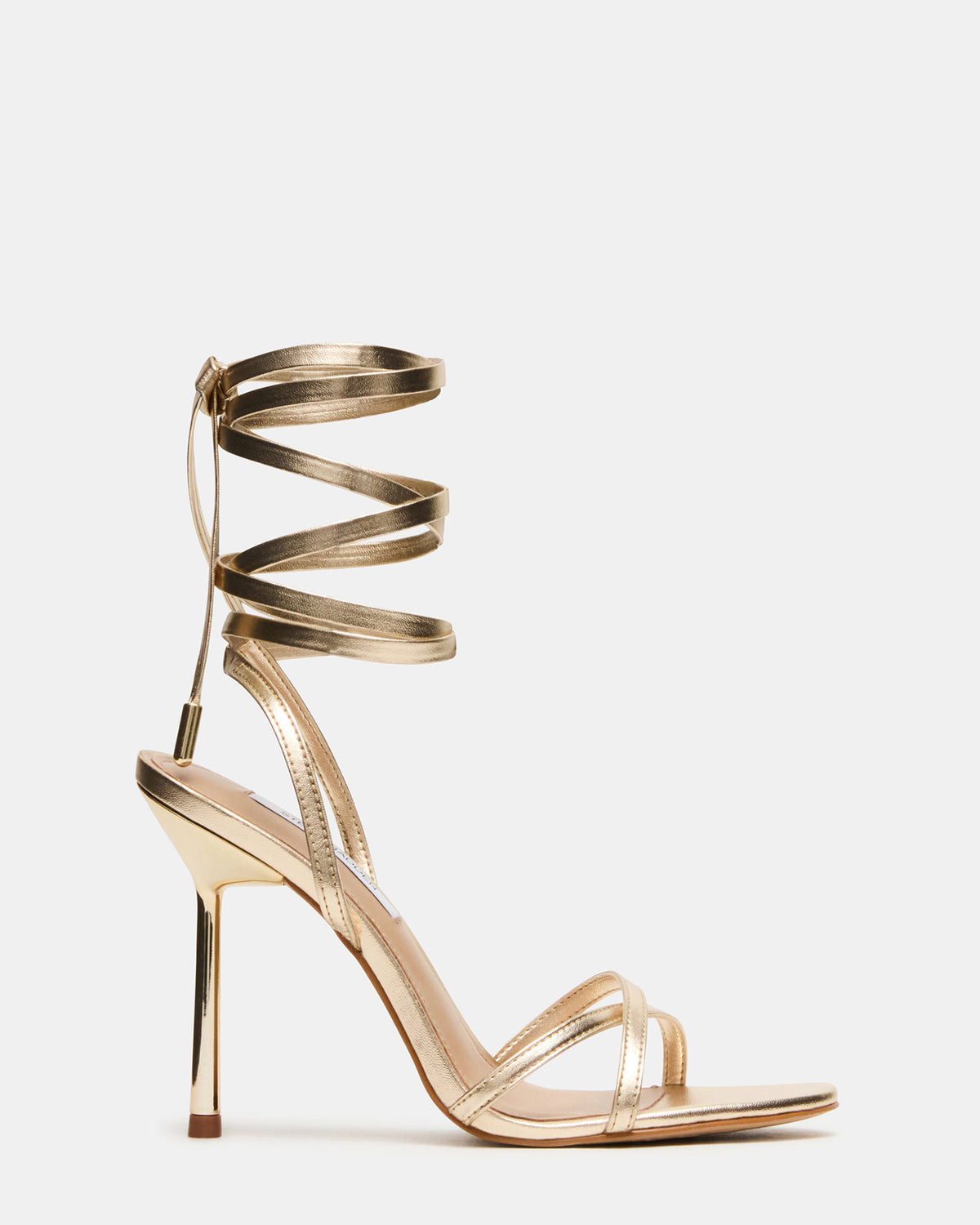 NERI Champagne Strappy Stiletto Round-Toe Women's Heel - Steve Madden