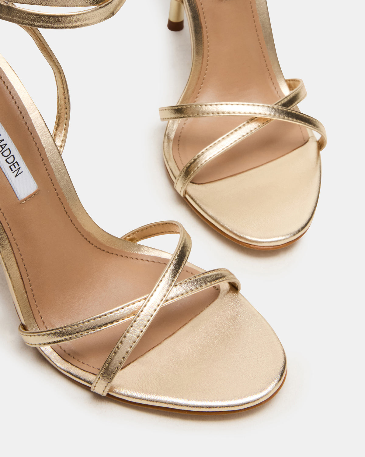 NERI Champagne Strappy Stiletto Round-Toe Women's Heel - Steve Madden