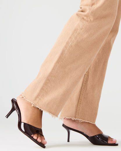 KENDRIX Gold Leather Mule Stiletto Women's Heel - Steve Madden