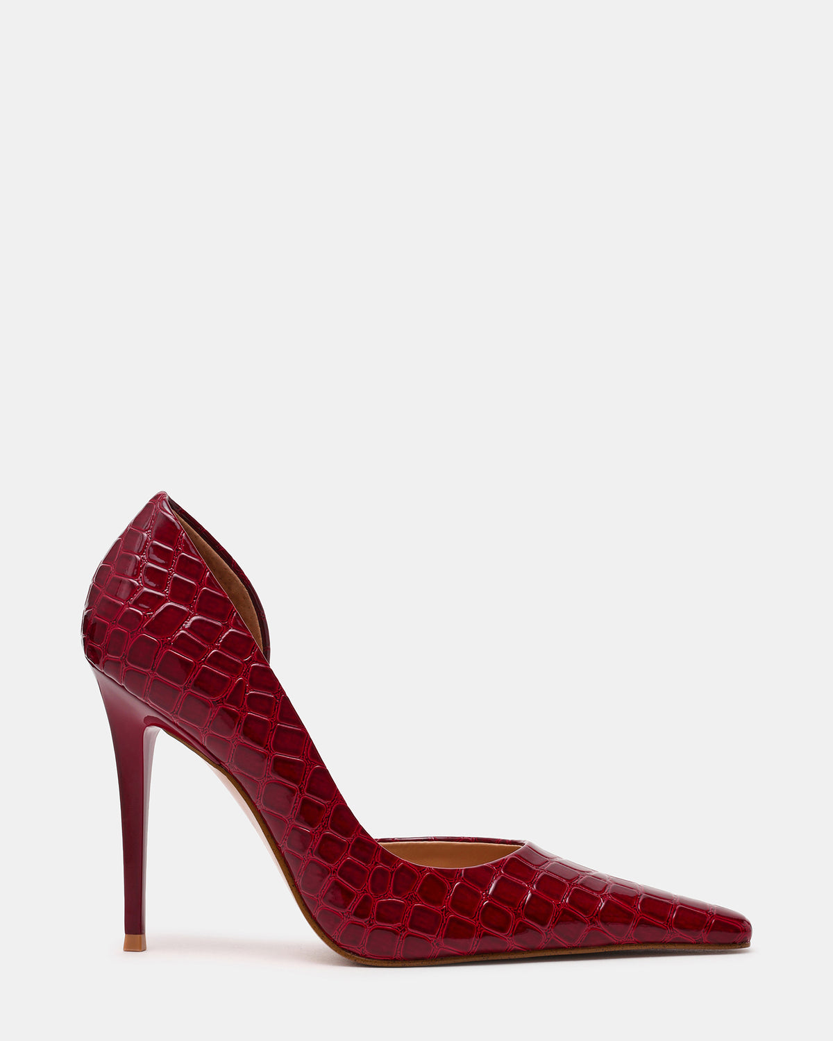 ELEGANT Red Crocodile Pointed-Toe Stiletto Pump Women's Heel - Steve Madden