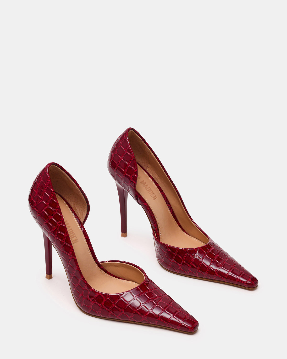 ELEGANT Red Crocodile Pointed-Toe Stiletto Pump Women's Heel - Steve Madden