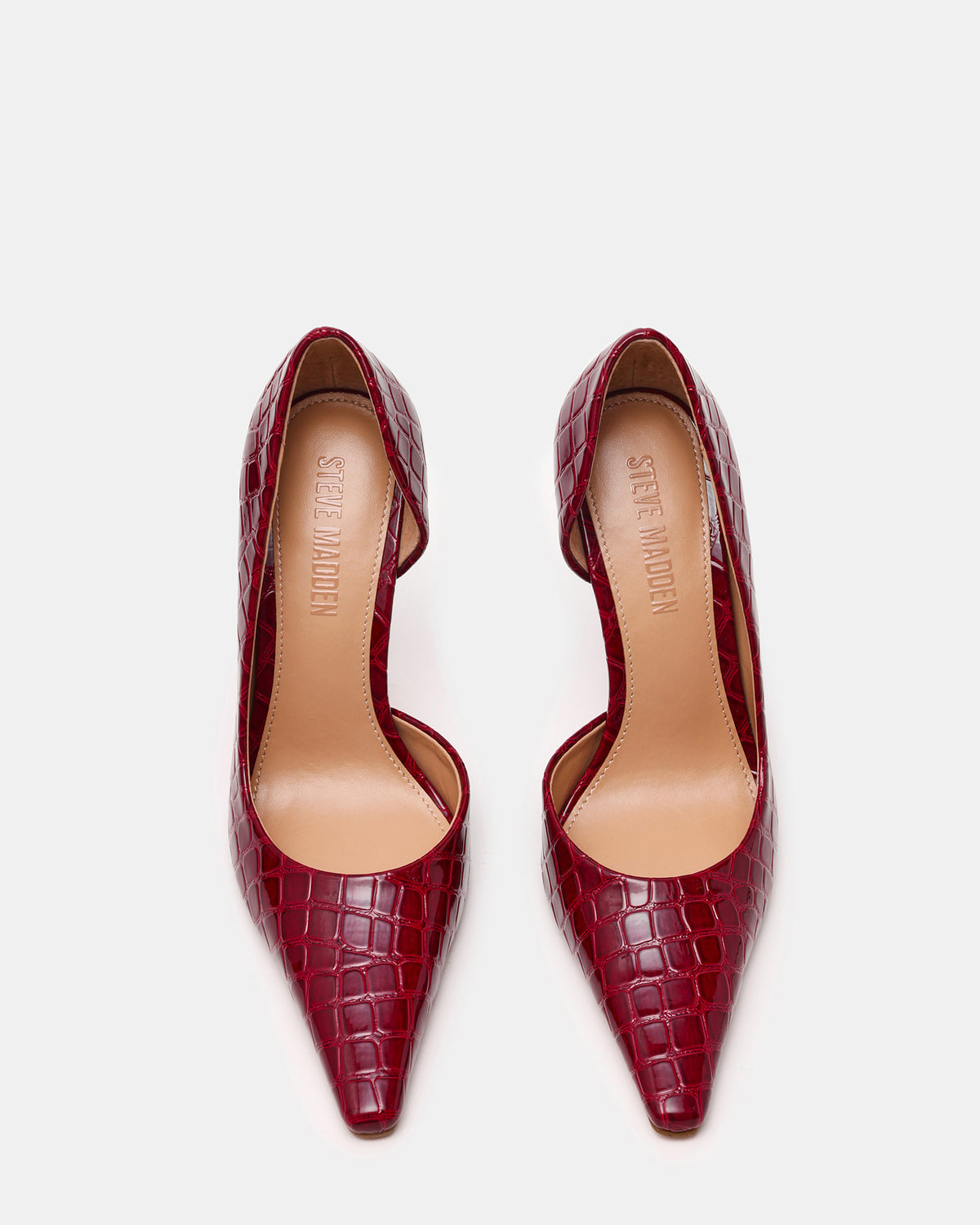 ELEGANT Red Crocodile Pointed-Toe Stiletto Pump Women's Heel - Steve Madden