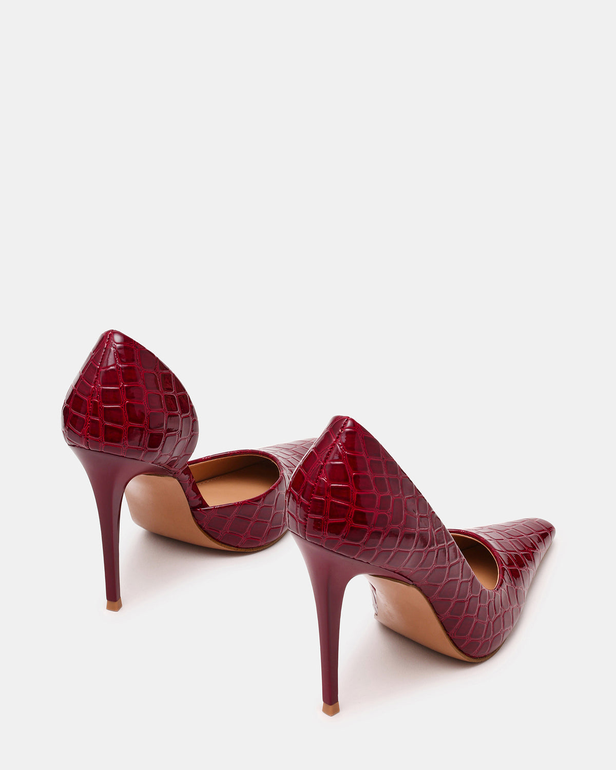 ELEGANT Red Crocodile Pointed-Toe Stiletto Pump Women's Heel - Steve Madden