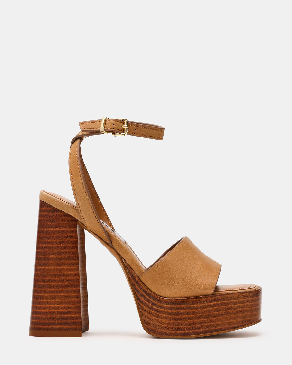 FLORIA Banana Leather Women's Platform Square-Toe Block Heel - Steve Madden