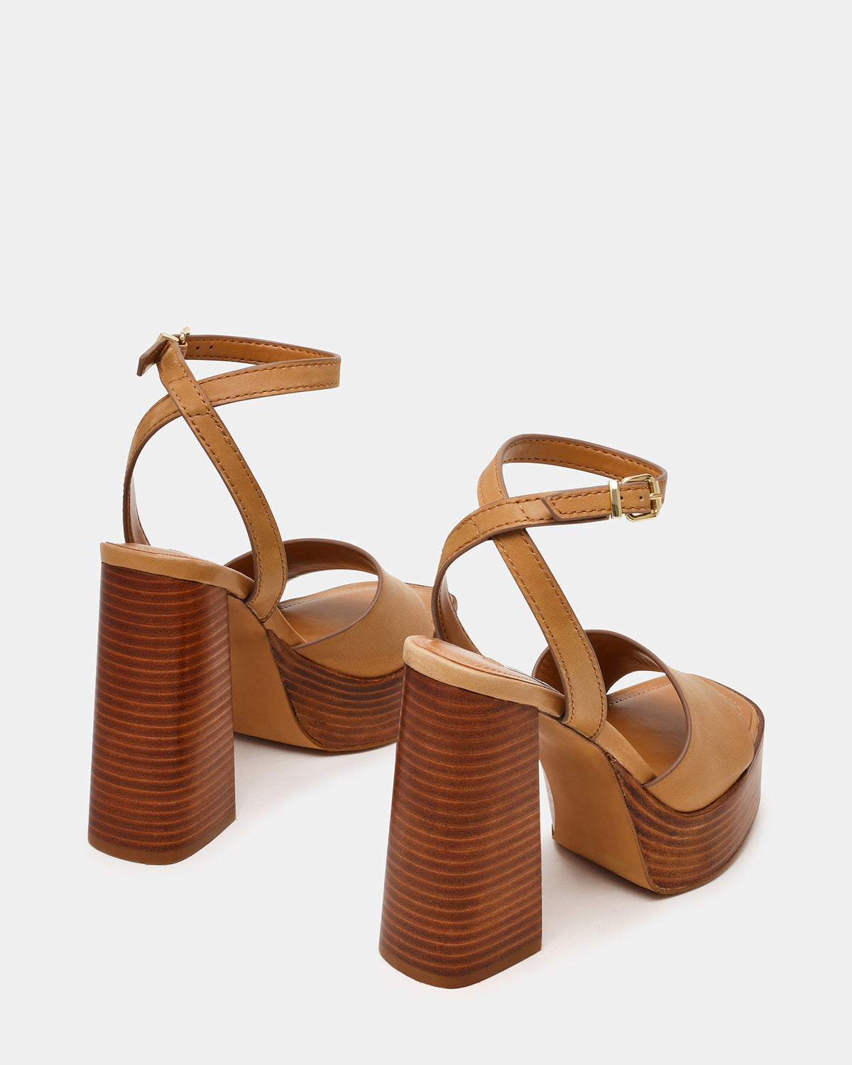 FLORIA Banana Leather Women's Platform Square-Toe Block Heel - Steve Madden
