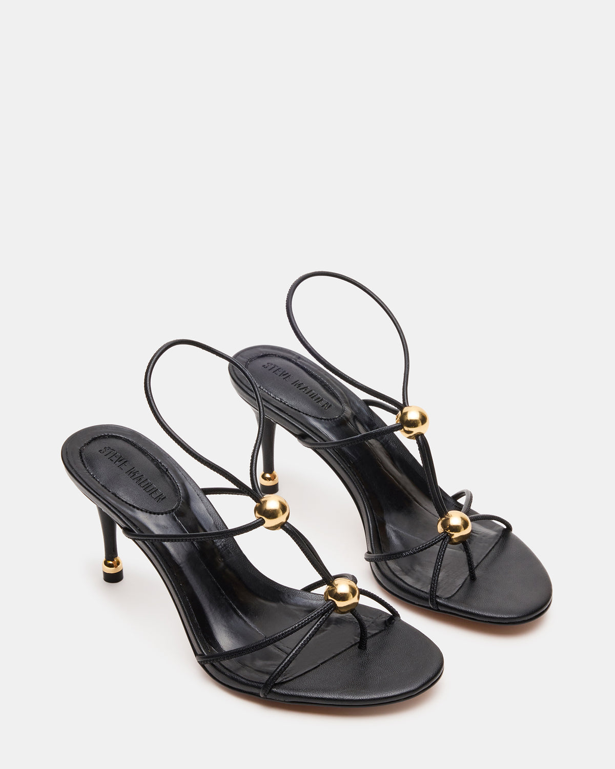 RAMOS Black Strappy Stiletto Women's Heel - Steve Madden