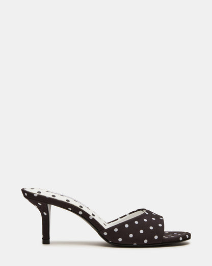 KENDRIX Black/White Mule Stiletto Women's Heel - Steve Madden