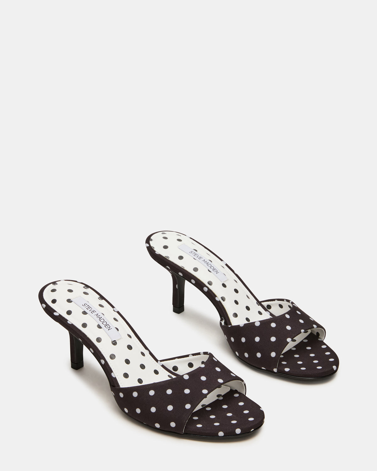 KENDRIX Black/White Mule Stiletto Women's Heel - Steve Madden