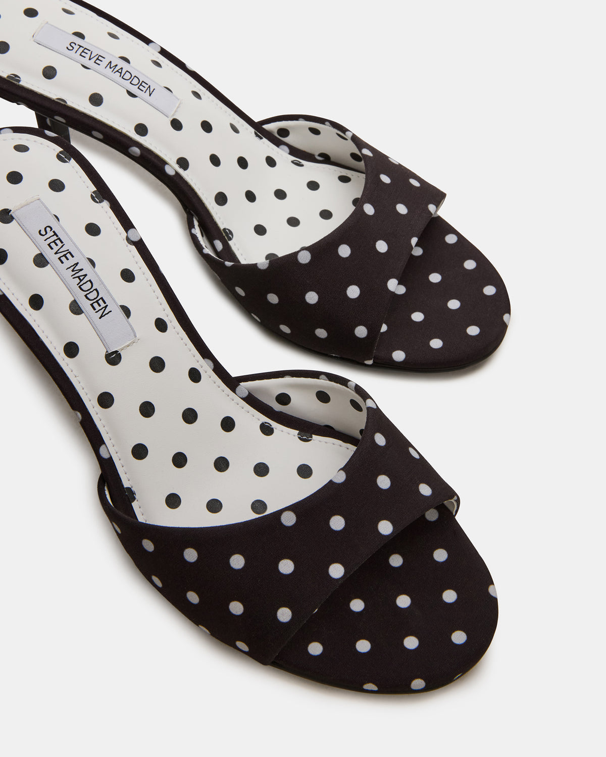 KENDRIX Black/White Mule Stiletto Women's Heel - Steve Madden