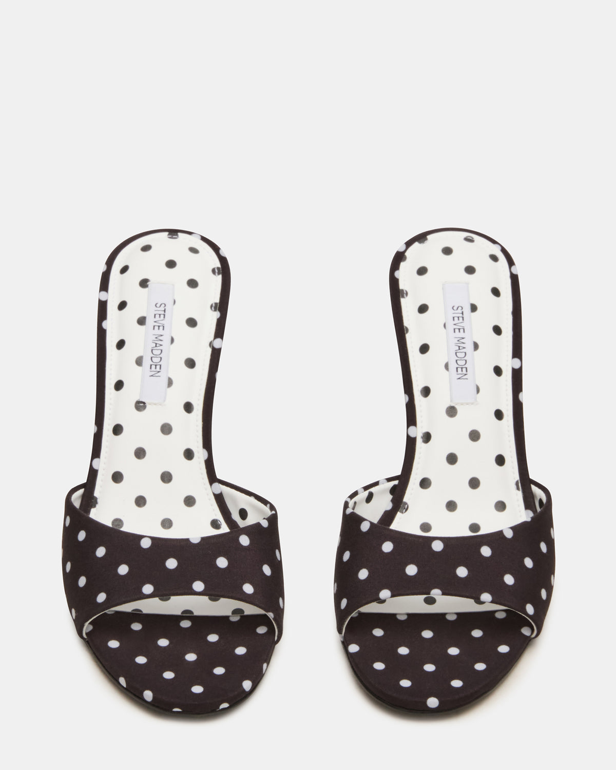 KENDRIX Black/White Mule Stiletto Women's Heel - Steve Madden