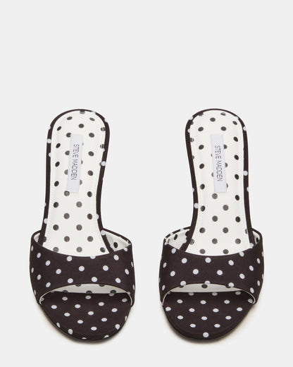 KENDRIX Black/White Mule Stiletto Women's Heel - Steve Madden