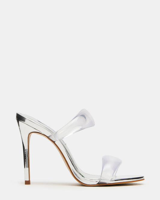 SATURN Jelly Clear Stiletto Mule Women's Heel - Steve Madden