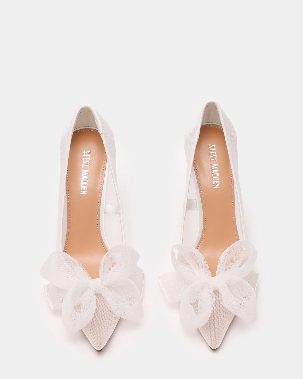 TAFFY White Bow Pointed-Toe Stiletto Pump Women's Heel - Steve Madden