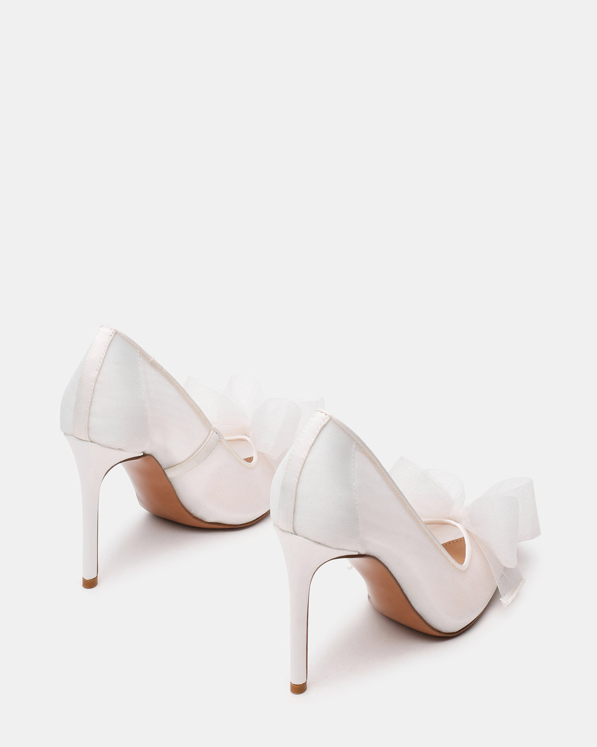 TAFFY White Bow Pointed-Toe Stiletto Pump Women's Heel - Steve Madden