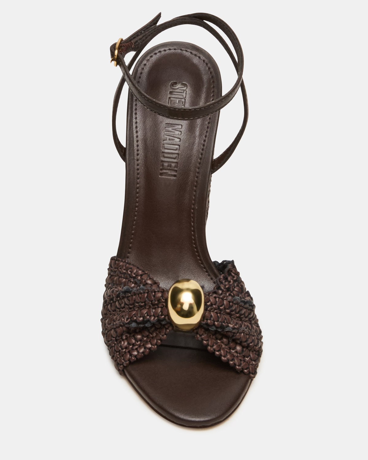CHEYLA Brown Multi Raffia Women's Block Heels - Steve Madden