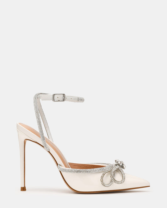 VIABLE Off-White Women's Rhinestone-Embellished Stilettos - Steve Madden